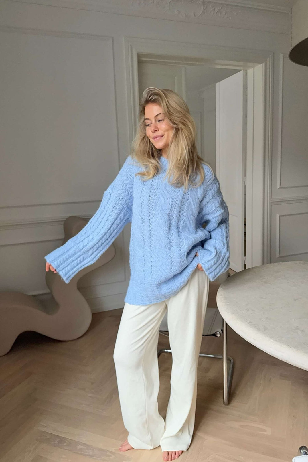 Kikiic Sweater Light Blue | Genser | Smuk - Dameklær på nett