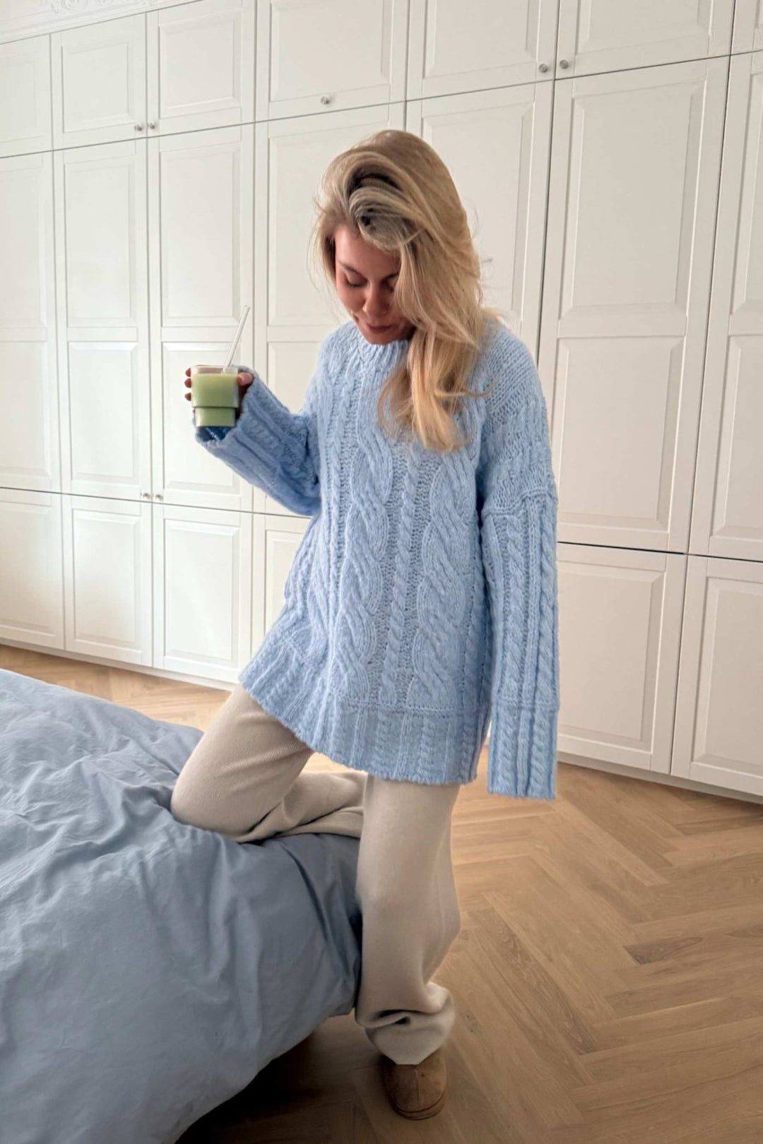 Kikiic Sweater Light Blue | Genser | Smuk - Dameklær på nett