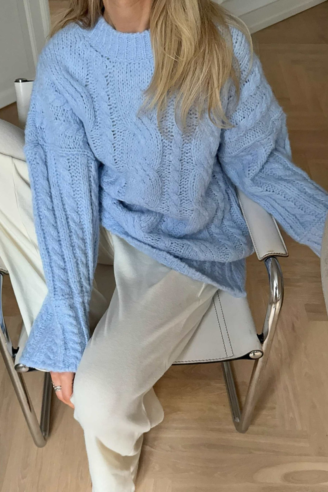 Kikiic Sweater Light Blue | Genser | Smuk - Dameklær på nett