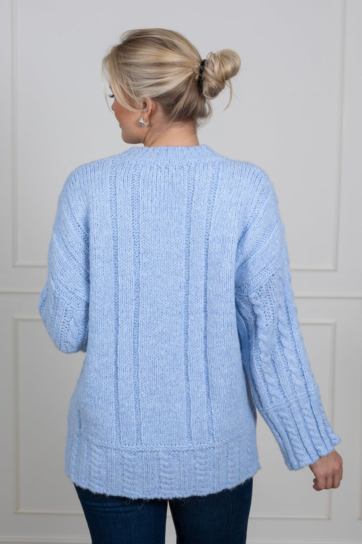 Kikiic Sweater Light Blue | Genser | Smuk - Dameklær på nett