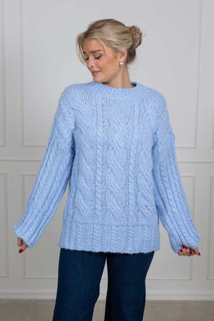 Kikiic Sweater Light Blue | Genser | Smuk - Dameklær på nett