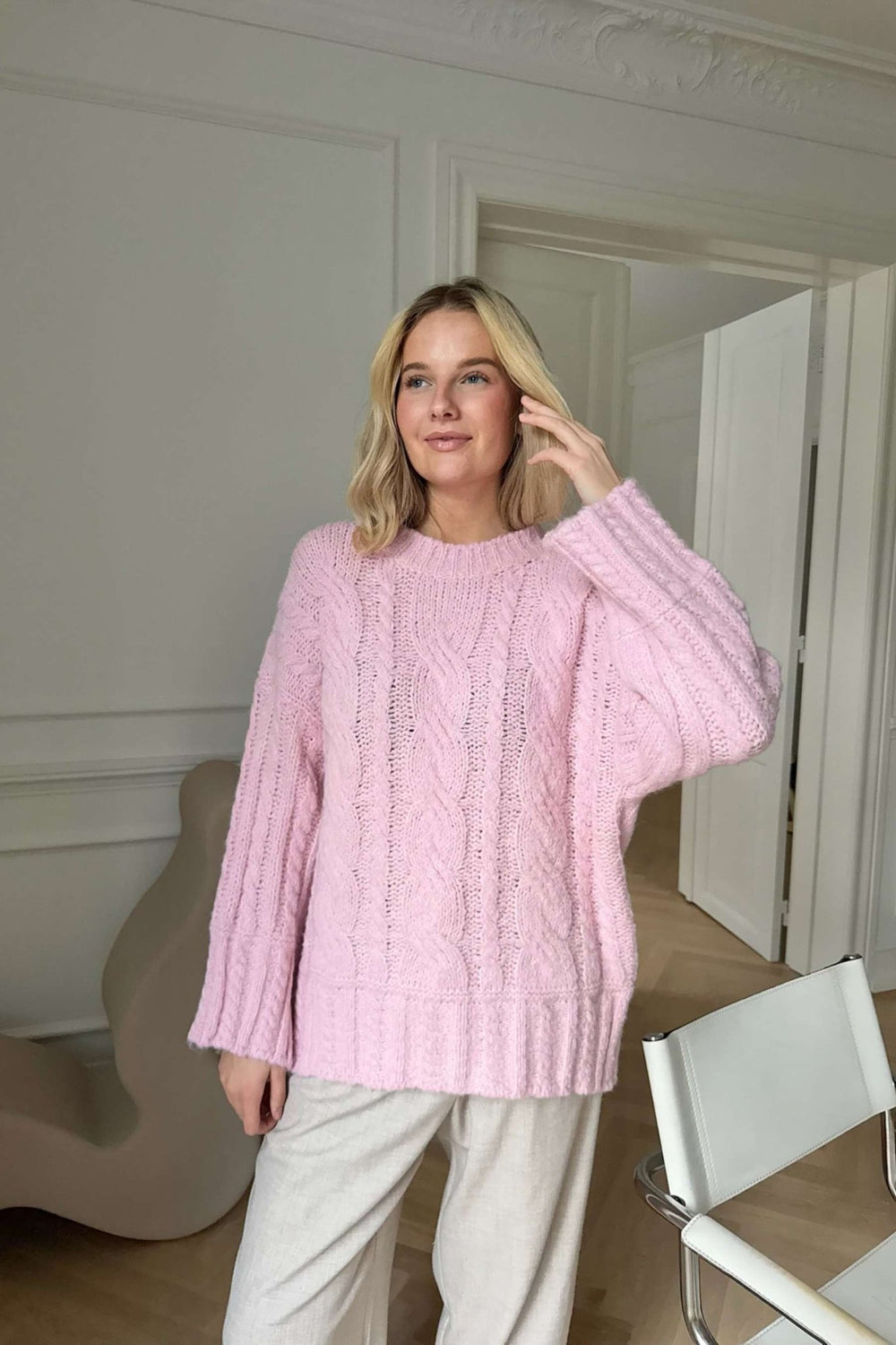 Kikiic Sweater Light Pink | Genser | Smuk - Dameklær på nett