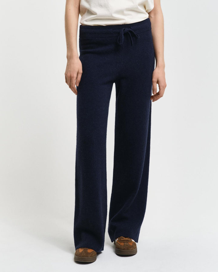 Knitted Wool Pants Evening Blue | Bukser | Smuk - Dameklær på nett