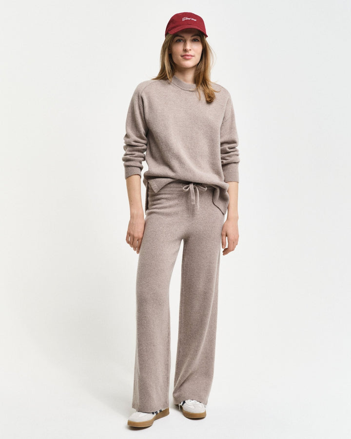 Knitted Wool Pants Warm Grey | Bukser | Smuk - Dameklær på nett