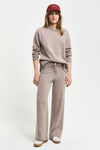 Knitted Wool Pants Warm Grey