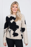 Lajlapw Pullover French Oak Blurred Flower