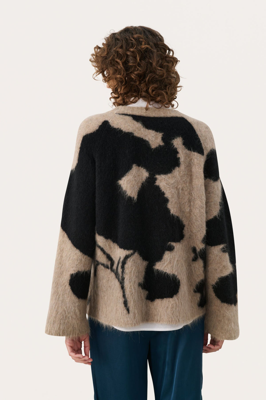 Lajlapw Pullover Mink Melange Blurred Flower | Genser | Smuk - Dameklær på nett