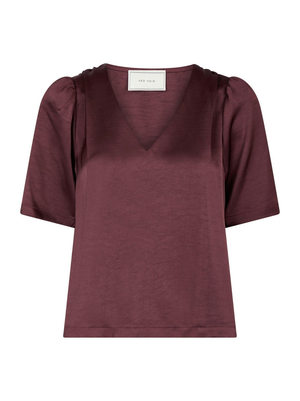 Largo Heavy Sateen Blouse Burgundy | Skjorter og bluser | Smuk - Dameklær på nett