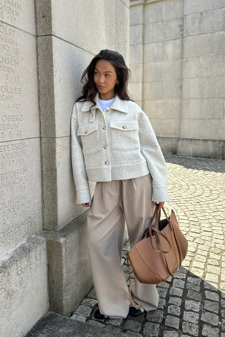 Lauraic Jacket Sand Melange | Yttertøy | Smuk - Dameklær på nett