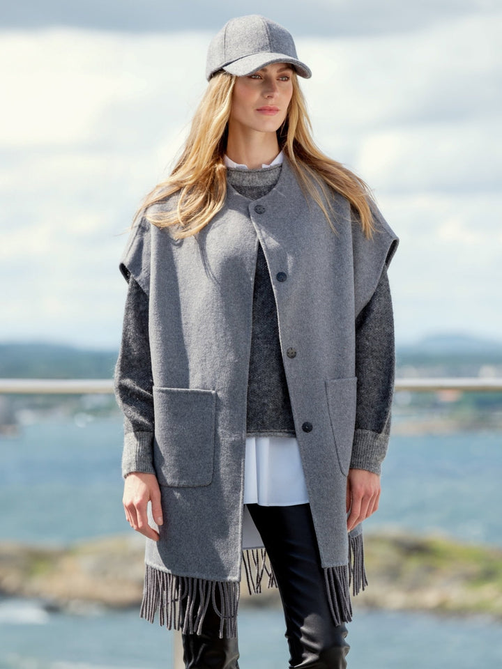 Leah Waistcoat Grey | Genser | Smuk - Dameklær på nett