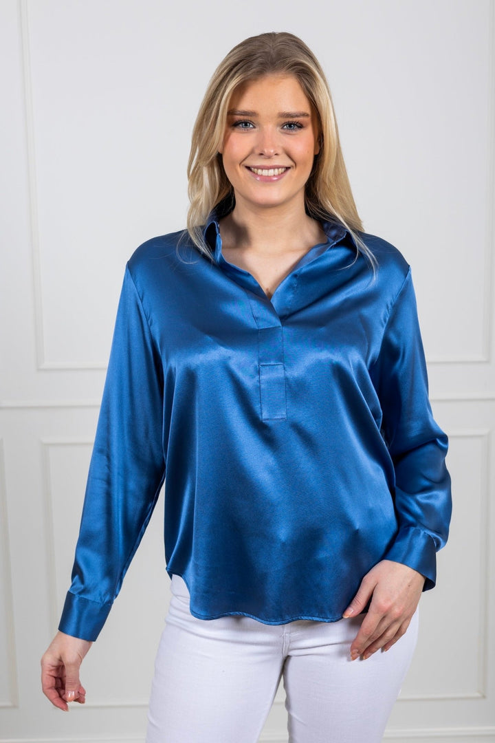 Leia Blouse Midnight Blue | Skjorter og bluser | Smuk - Dameklær på nett