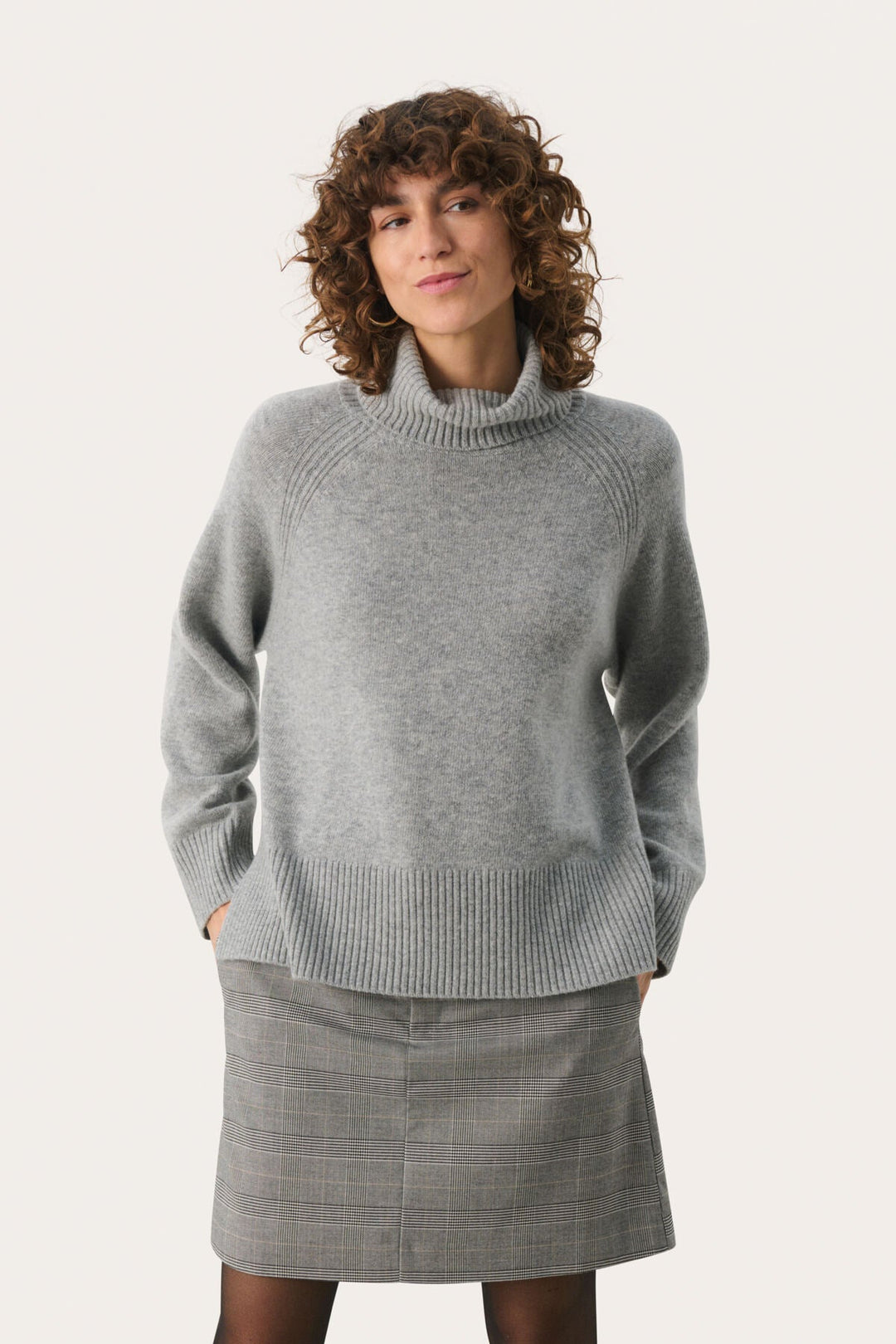 Leightonpw Pullover Medium Grey Melange | Genser | Smuk - Dameklær på nett