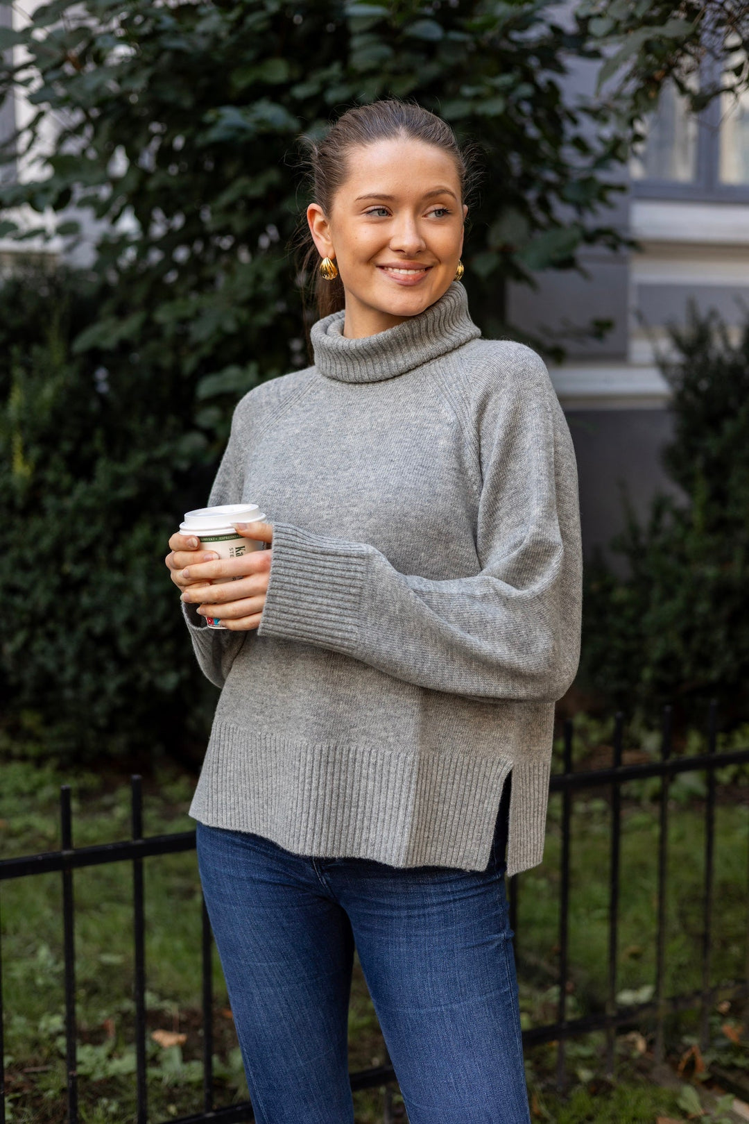 Leightonpw Pullover Medium Grey Melange | Genser | Smuk - Dameklær på nett