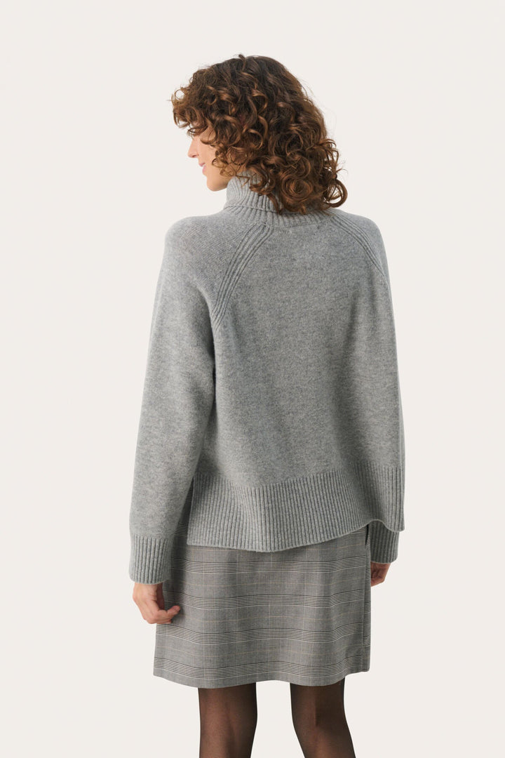 Leightonpw Pullover Medium Grey Melange | Genser | Smuk - Dameklær på nett