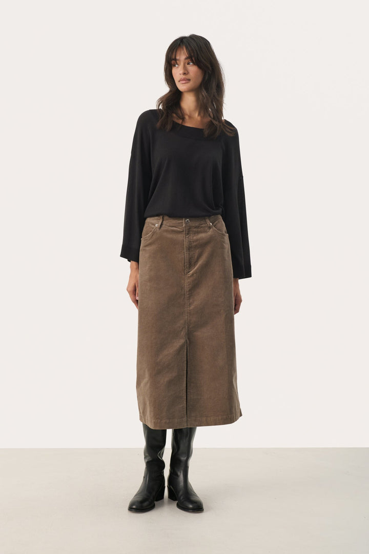 Leilanipw Skirt Walnut | Skjørt | Smuk - Dameklær på nett