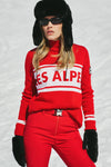 Les Alpes Knitted Sweater Scarlet Red