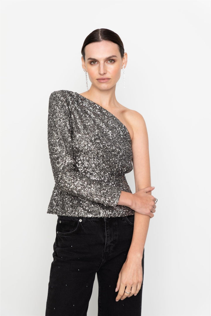 Libra Sequin Top Silver | Topper | Smuk - Dameklær på nett