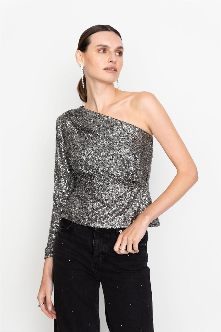 Libra Sequin Top Silver | Topper | Smuk - Dameklær på nett