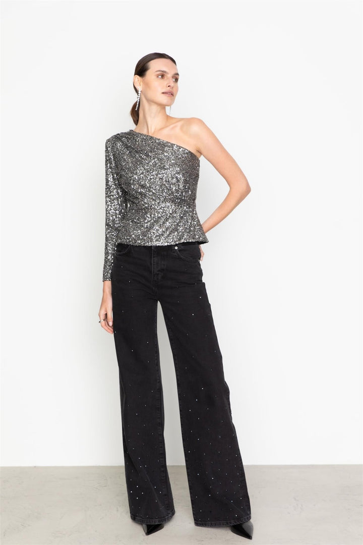 Libra Sequin Top Silver | Topper | Smuk - Dameklær på nett