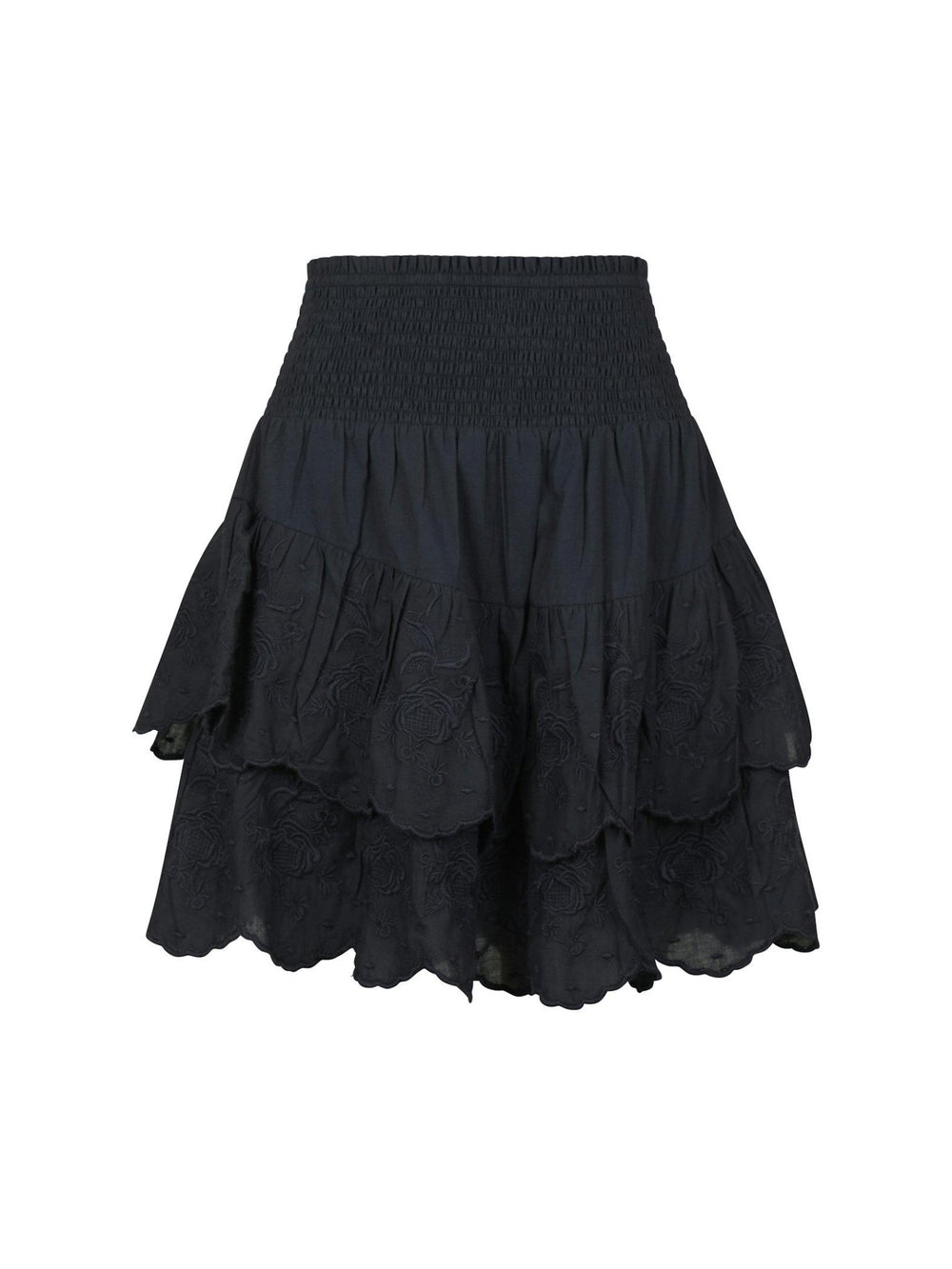 Line Emb Skirt Navy | Skjørt | Smuk - Dameklær på nett