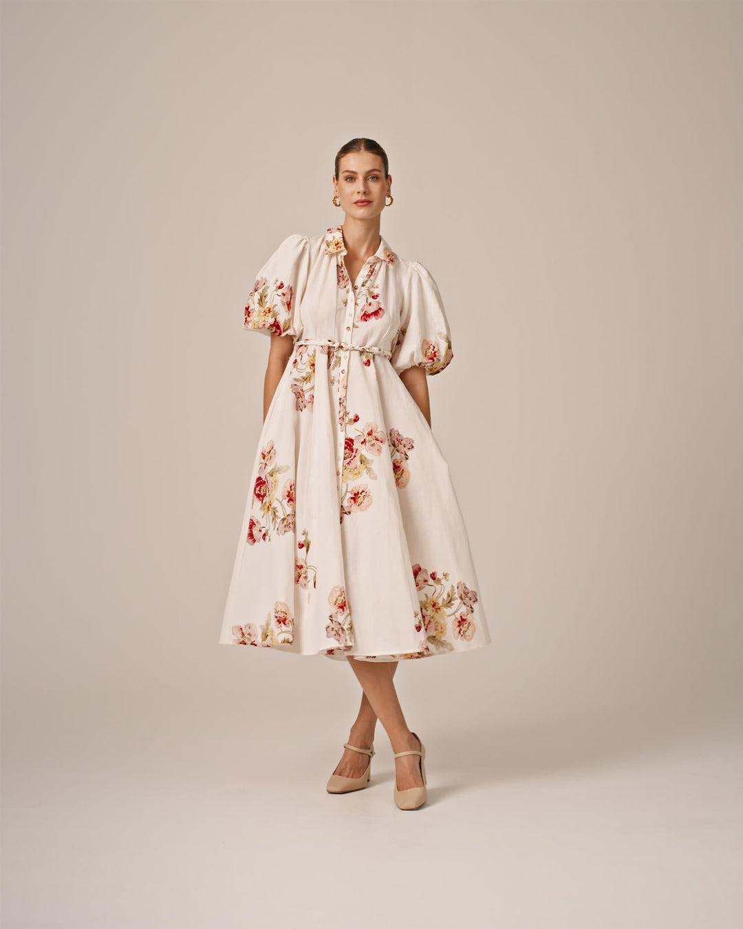 Linen Button - Down Dress Rosette | Kjoler | Smuk - Dameklær på nett