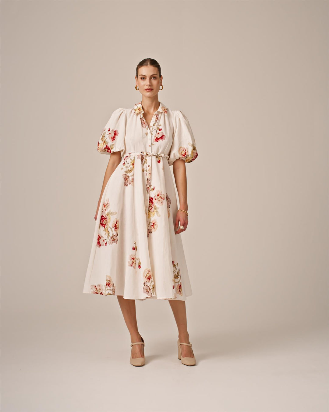 Linen Button - Down Dress Rosette | Kjoler | Smuk - Dameklær på nett