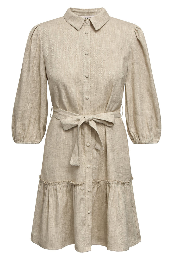 Linen Dress Light Sand