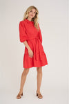 Linen Dress Red