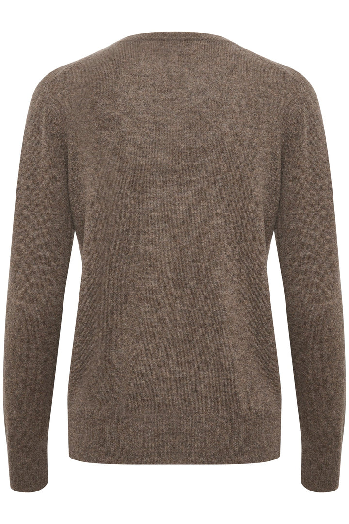 Lukkaiw Crew - Neck Pullover Brown Melange | Genser | Smuk - Dameklær på nett