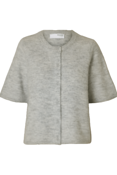 Lulu 2/4 Knit Cardigan Light Grey Melange | Genser | Smuk - Dameklær på nett