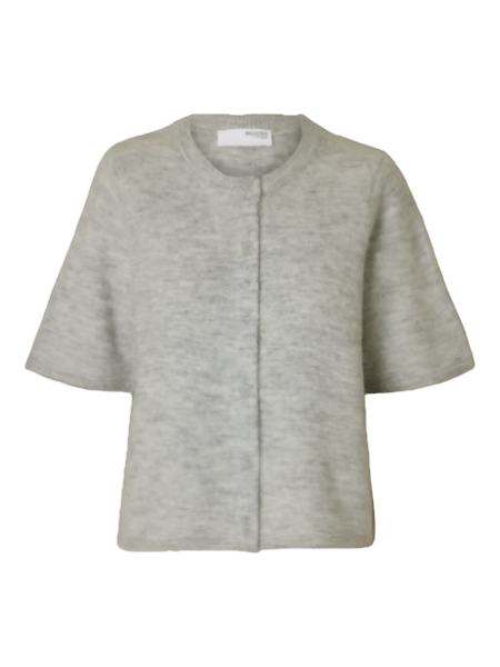 Lulu 2/4 Knit Cardigan Light Grey Melange | Genser | Smuk - Dameklær på nett