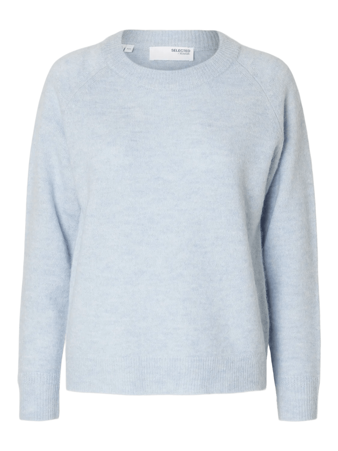 Lulu Ls Knit O - Neck Cashmere Blue Melange | Genser | Smuk - Dameklær på nett