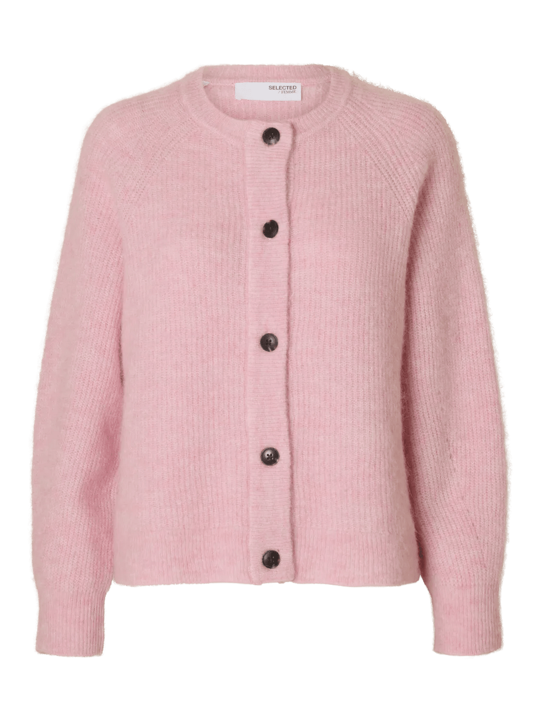 Lulu Ls Knit Short Cardigan Bleached Mauve Melange | Genser | Smuk - Dameklær på nett