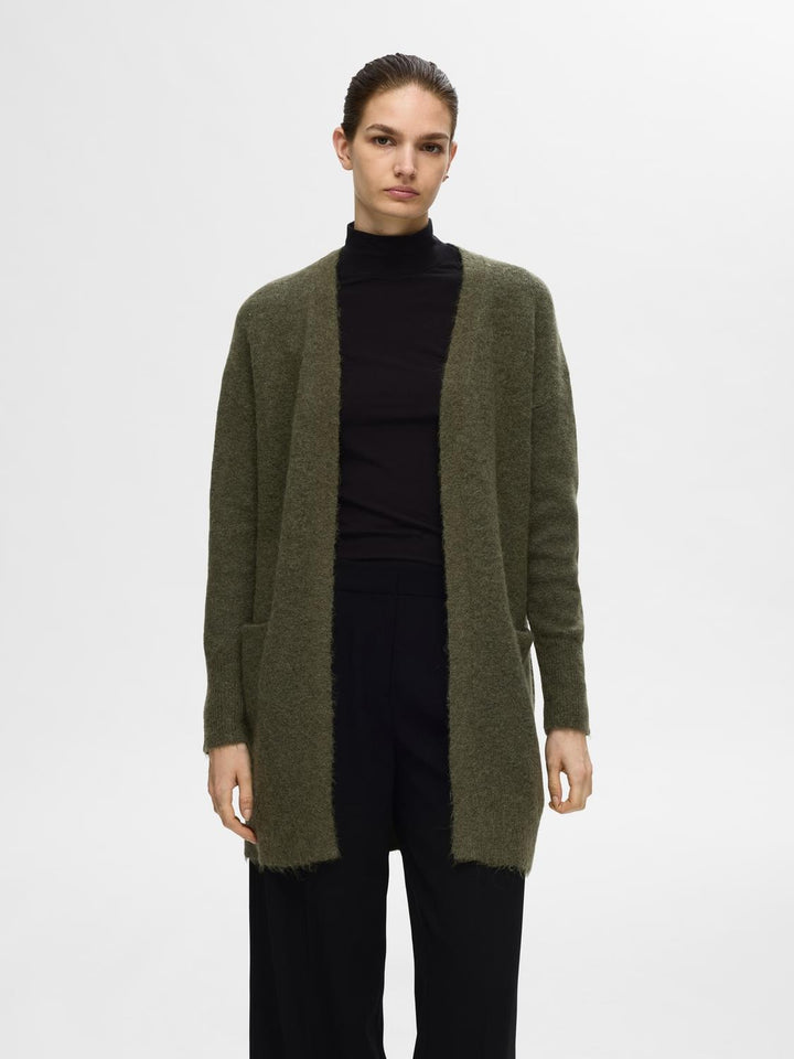 Lulu New Ls Knit Long Cardigan B Kalamata Melange | Genser | Smuk - Dameklær på nett