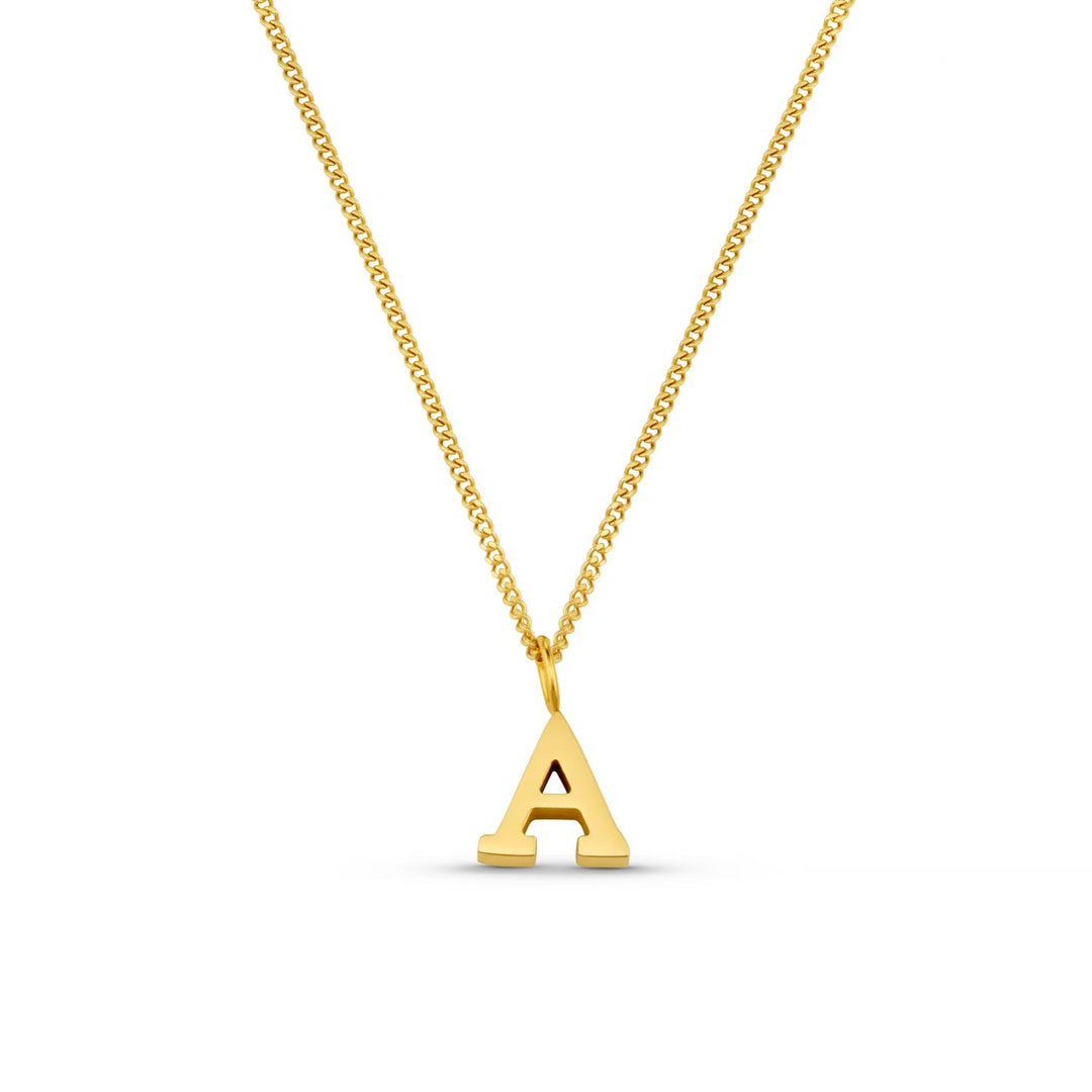 Luxe A Initial Necklace Pale Gold | Accessories | Smuk - Dameklær på nett