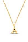 Luxe A Initial Necklace Pale Gold