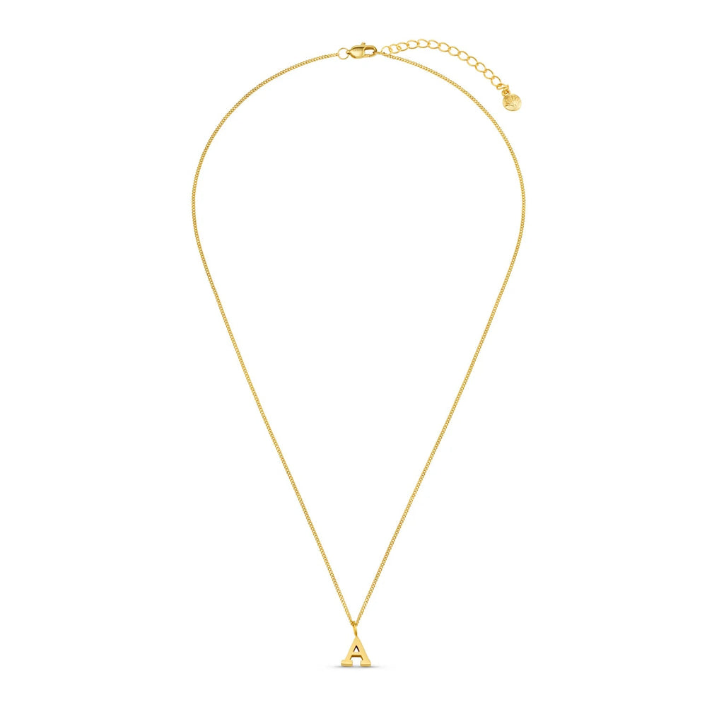 Luxe A Initial Necklace Pale Gold | Accessories | Smuk - Dameklær på nett