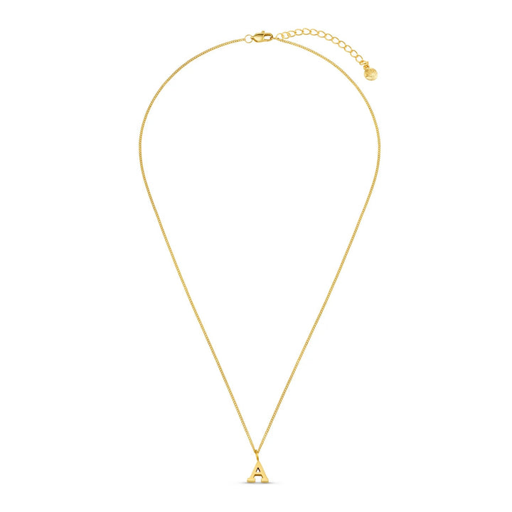 Luxe A Initial Necklace Pale Gold | Accessories | Smuk - Dameklær på nett