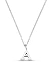 Luxe A Initial Necklace Silver