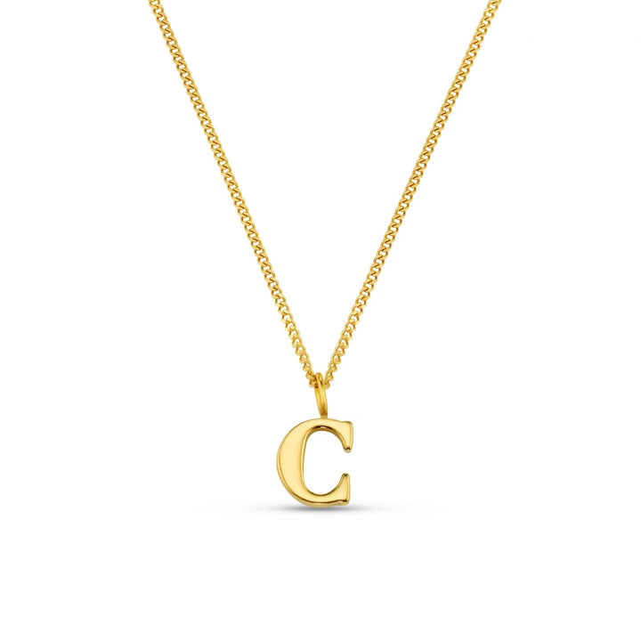 Luxe C Initial Necklace Pale Gold | Accessories | Smuk - Dameklær på nett