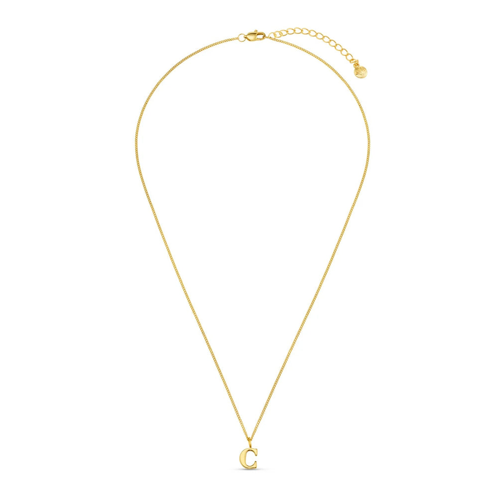 Luxe C Initial Necklace Pale Gold | Accessories | Smuk - Dameklær på nett