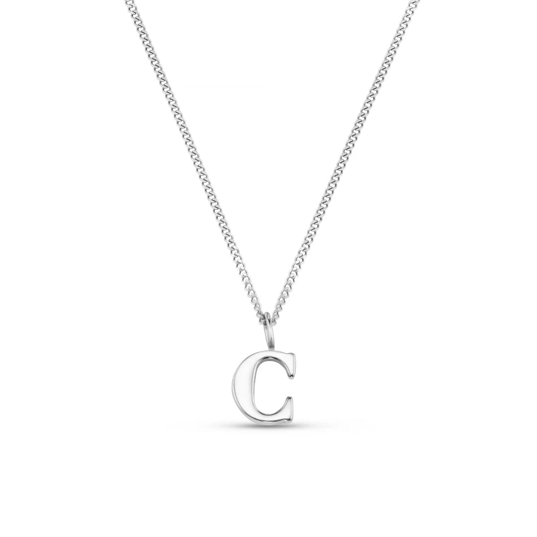 Luxe C Initial Necklace Silver | Accessories | Smuk - Dameklær på nett