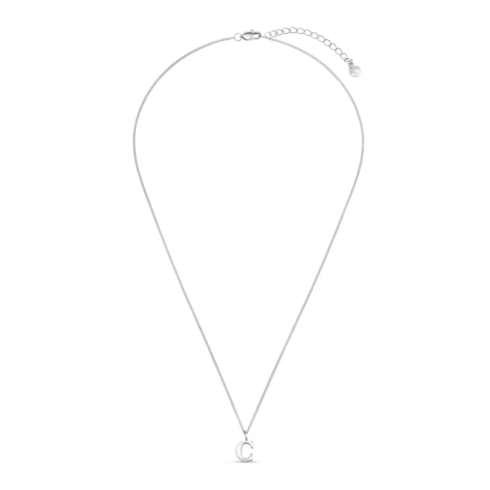 Luxe C Initial Necklace Silver | Accessories | Smuk - Dameklær på nett