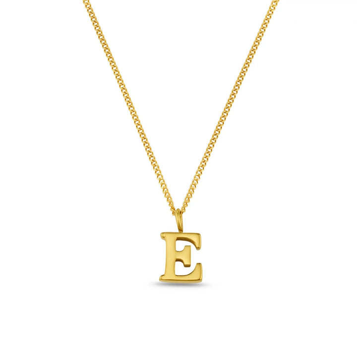 Luxe E Initial Necklace Pale Gold | Accessories | Smuk - Dameklær på nett