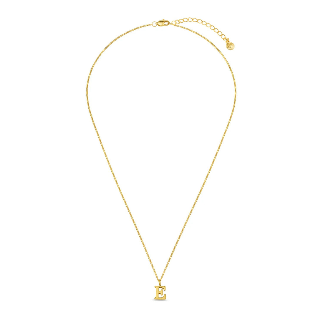 Luxe E Initial Necklace Pale Gold | Accessories | Smuk - Dameklær på nett