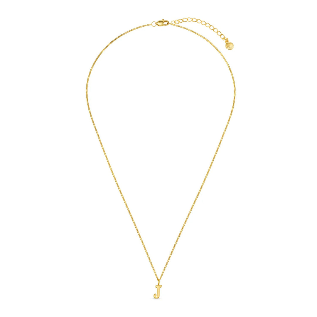 Luxe J Initial Necklace Pale Gold | Accessories | Smuk - Dameklær på nett