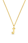 Luxe J Initial Necklace Pale Gold