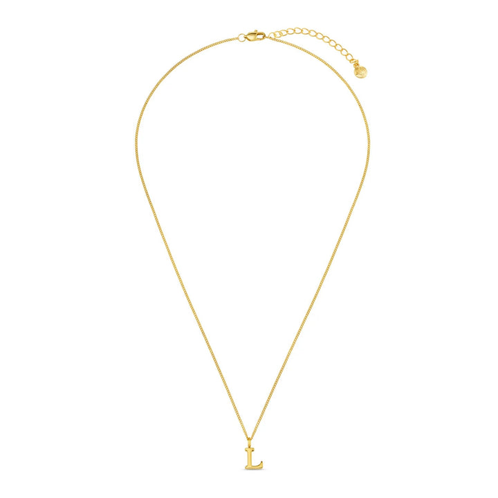 Luxe L Initial Necklace Pale Gold | Accessories | Smuk - Dameklær på nett