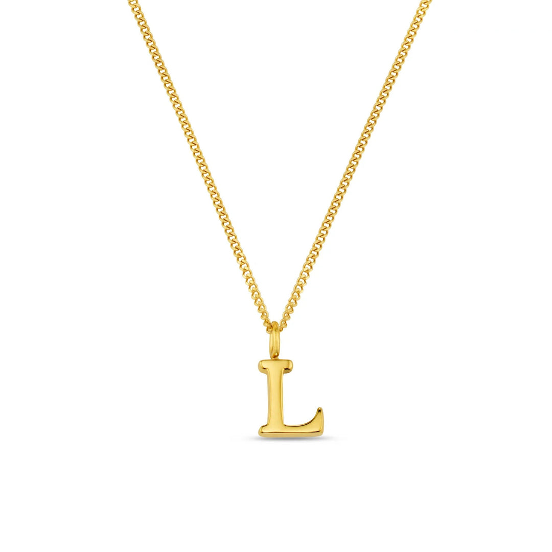 Luxe L Initial Necklace Pale Gold | Accessories | Smuk - Dameklær på nett