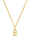 Luxe S Initial Necklace Pale Gold